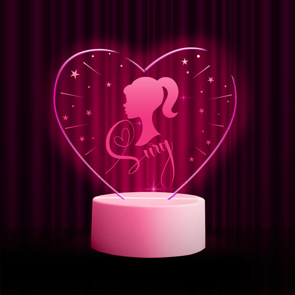 Girl Doll Heart LED Nightlight