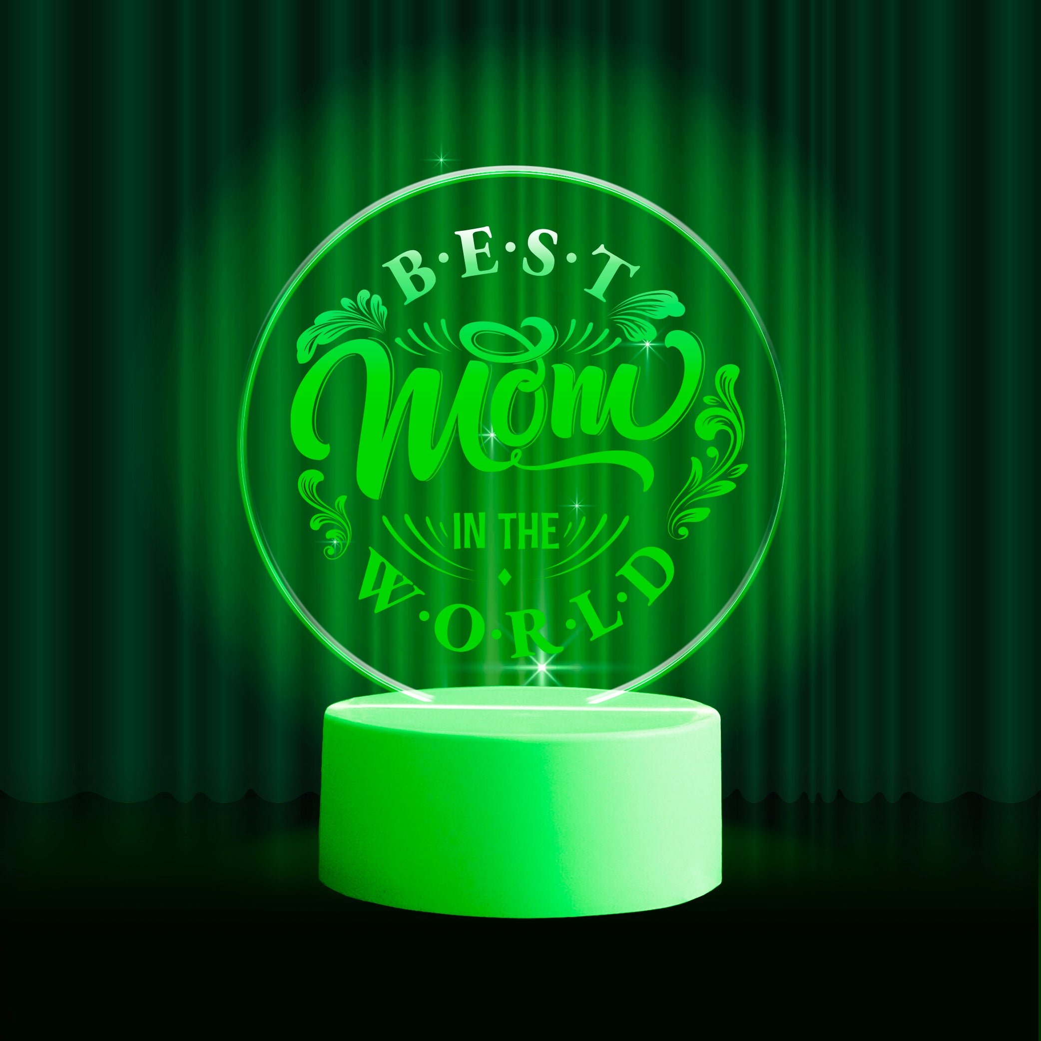 Best Mom In The World LED Night Light - Personalized LED Lamp USA