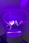 Personalized Name Heart LED Nightlight